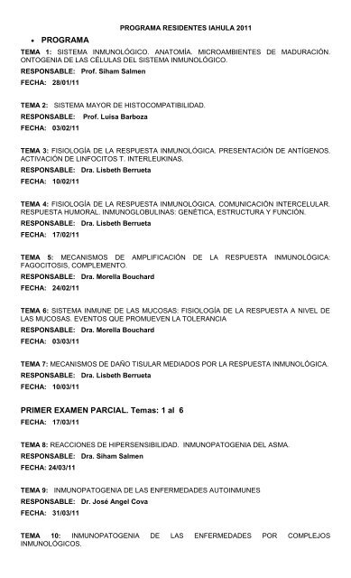 Programa del curso 2011 - Medic.ula.ve