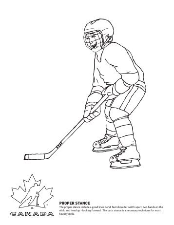 Colouring Sheet 1 - Hockey Canada