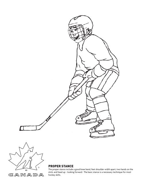 Colouring Sheet 1 - Hockey Canada