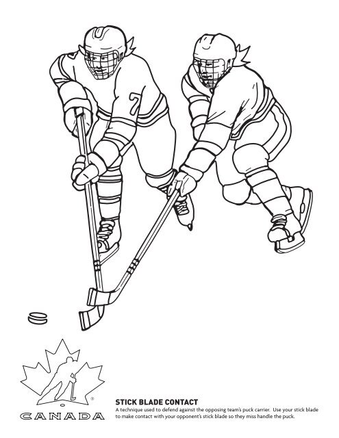 Colouring Sheet 1 - Hockey Canada