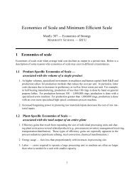 Economies of Scale and Minimum Efficient Scale - Marriott School