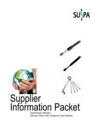 Supplier Information Packet - SUSPA.com