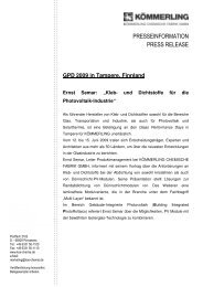 presseinformation press release - Koemmerling Chemische Fabrik ...