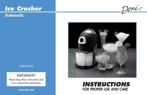 Deni automatic ice crusher hot sale