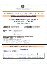 concorso nazionale di dressage tipo b* tappa selezione wbc unire ...