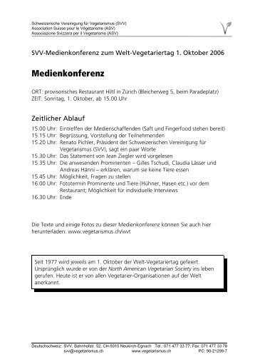 Pressemappe zur Medienkonferenz vom 1.10.2006