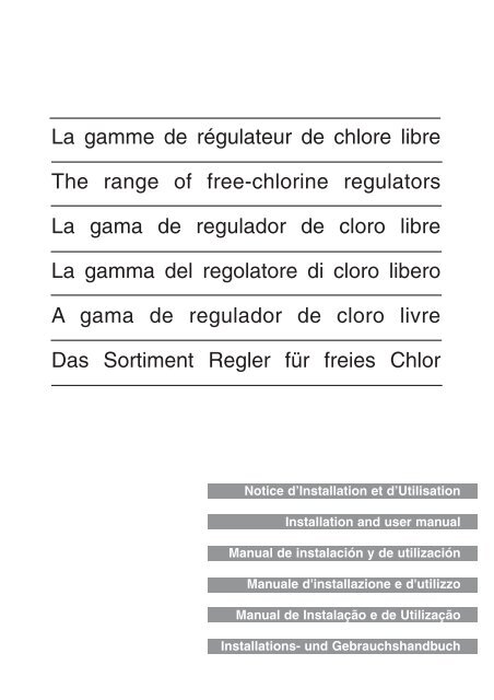 La gamme de régulateur de chlore libre The range of ... - VitaPiscine