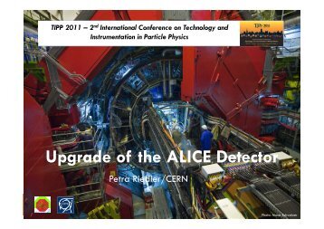Upgrade of the ALICE Detector - Alice - CERN