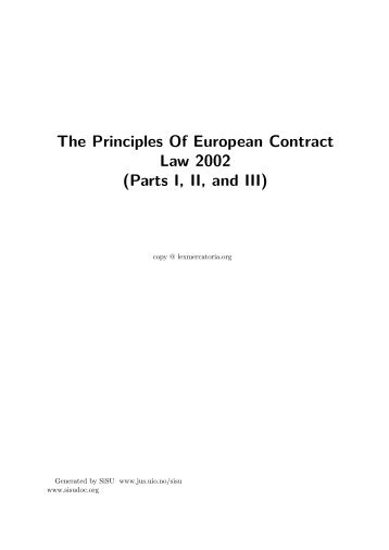 Lex Mercatoria: - The Principles Of European Contract ... - Trans-Law