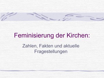 Feminisierung der Kirchen: