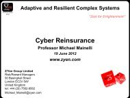 Adaptive and Resilient Complex Systems - Cyber Reinsurance - Z/Yen