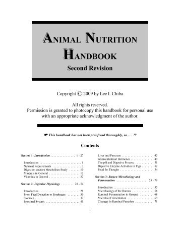ANIMAL NUTRITION HANDBOOK - UMK CARNIVORES 3