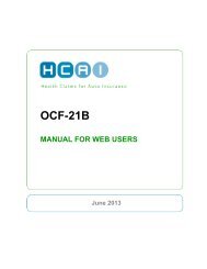 OCF-21B: Manual for Web Users - HCAI