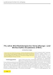 75 Jahre Württembergische Verwaltungs- und Wirtschafts-Akademie ...