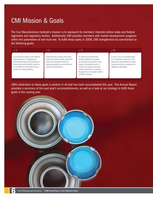 2008 CMI Annual and Can Shipments Report - Can Central