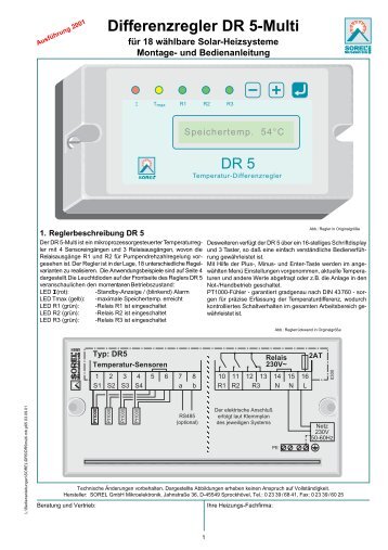 Differenzregler DR 5-Multi - F Solartechnik GmbH