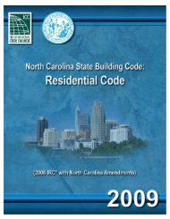 NC Residential Code (2009) - Town of Garner