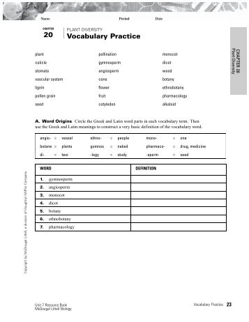 20 Vocabulary Practice - KCSD Staff Pages