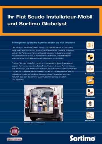 Ihr Fiat Scudo Installateur-Mobil und Sortimo Globelyst