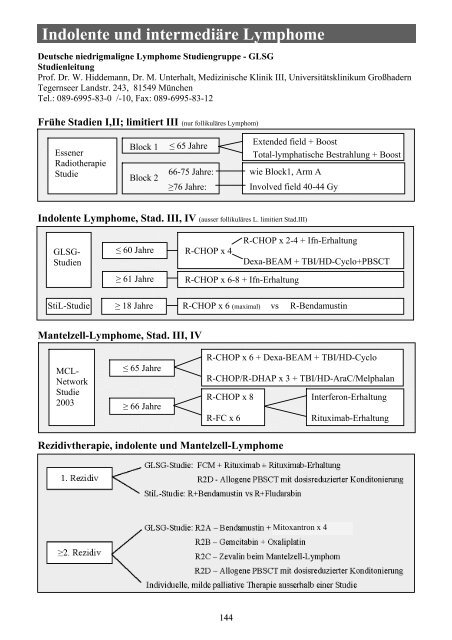 Indolente und intermediÃ¤re Lymphome - Klinik fÃ¼r HÃ¤matologie und ...