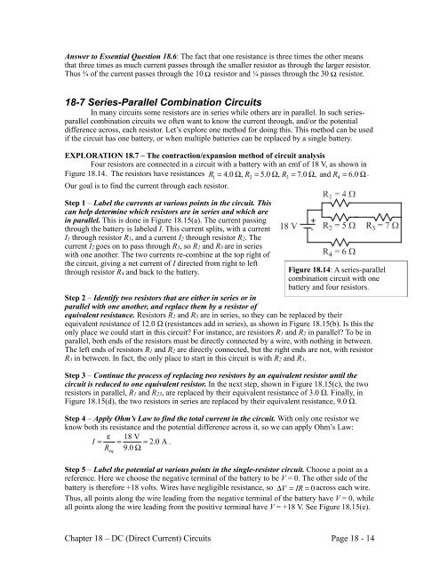 Series Parallel Combination Circuit Questions
