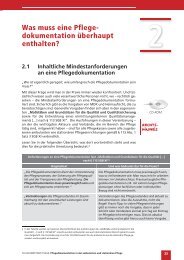 Kapitel Was muss eine Pflegedokumentation enthalten?