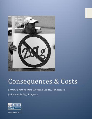 Consequences & Costs: Lessons Learned from Davidson County