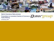 Quinn Insurance Sale process - NAMA Wine Lake