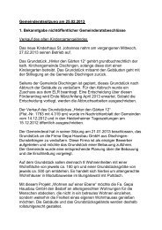 Gemeinderatssitzung am 25.02.2013 1. Bekanntgabe ... - Dischingen