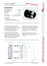 HDx35 Adapter - Datasheet 10/2011 (564kB) - IBE Optics