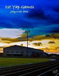 Yap Games 2011 Results - Yap State Government