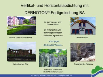 Vertikal- und Horizontalabdichtung mit DERNOTON ...