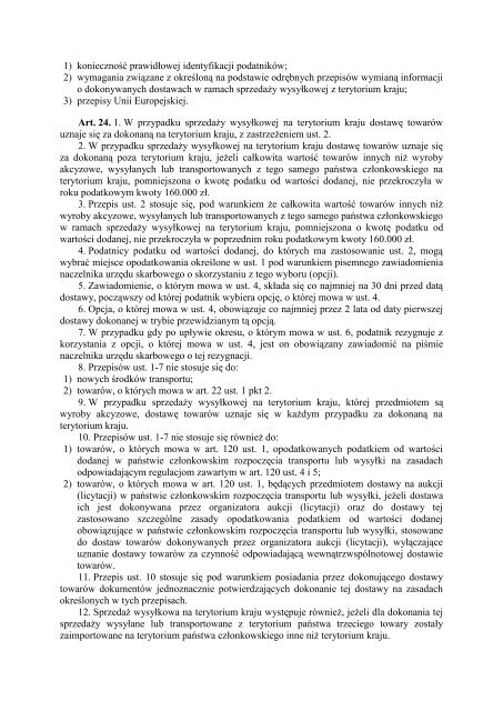 Ustawa z dnia 11 marca 2004 r. o podatku od towarÃ³w i usÅug (tekst ...