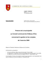 Preavis 3 - 2010 - Gestion et comptes 2009 - ChÃ¢teau-d'Oex