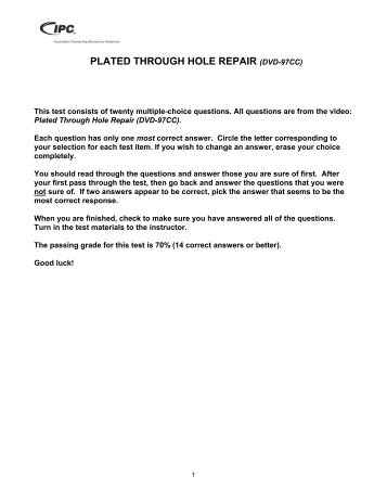 plated through hole repair (dvd-97cc) - IPC Training Home Page