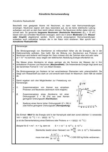 Künstliche Kernumwandlung