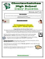 Daily Bulletin - Choctawhatchee High School