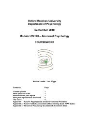 Abnormal Psychology COURSEWORK - Psychology Resources ...