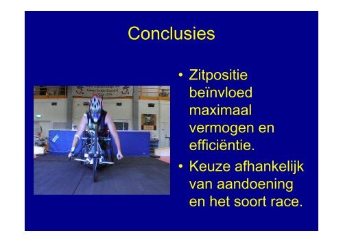 Efficiëntie en maximaal vermogen met een handbike - Dag van het ...