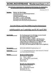 Dieter Steinmann - Bowlingverband Niedersachsen e.V.