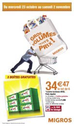 + 3 boîtes gratuites - Bienvenue sur E-shop Migros France