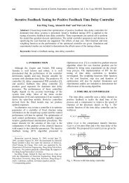 Iterative Feedback Tuning for Positive Feedback Time Delay ... - IJCAS