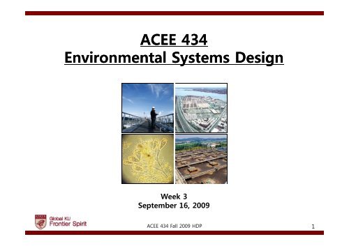 ACEE 434 Environmental Systems Design - Korea University