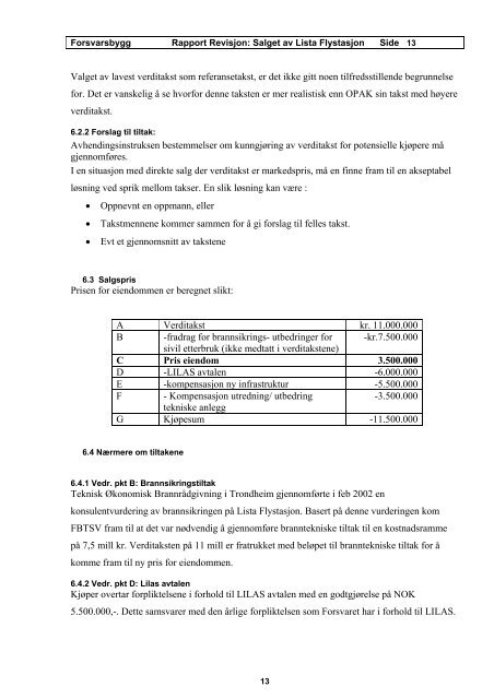 Rapport fra Internrevisjonen i Forsvarsbygg