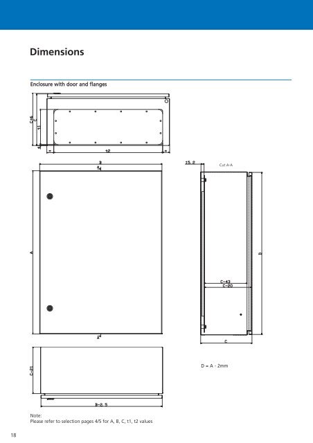 CS Wall-Mounted Sheet Steel Enclosures with Mounting Plate