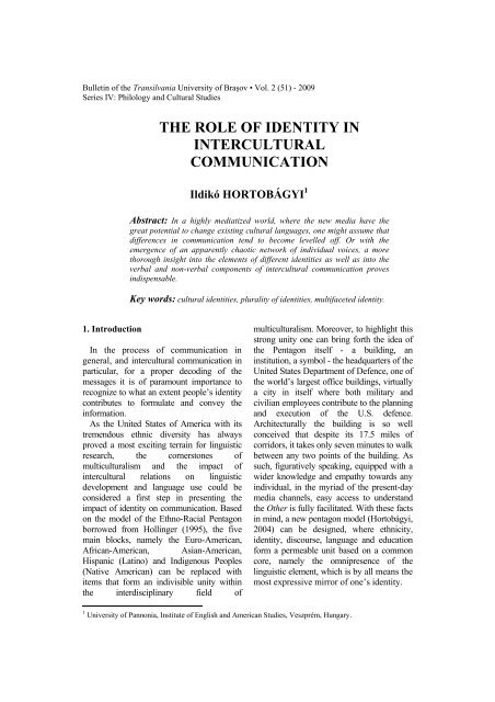 HortobÃ¡gyi, I.: The Role of Identity in Intercultural Communication