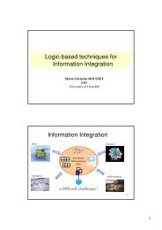 Logic-based techniques for Information Integration Information ...