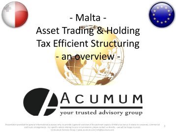 Malta IP Trading & Holding Tax efficient Structuring - The Lawyer