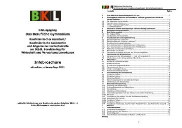 infoschrift_WG_2011-12 _2 - Berufskolleg Leverkusen