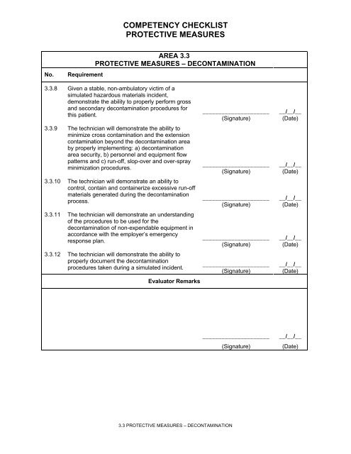 Comprtrncy checklist for hazmat.pdf - Livonia Professional Firefighters